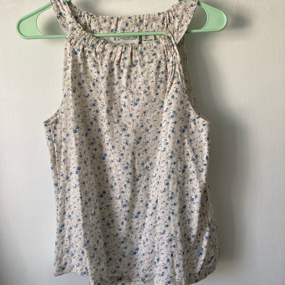 Rachel Zoe Floral Linen Blouse